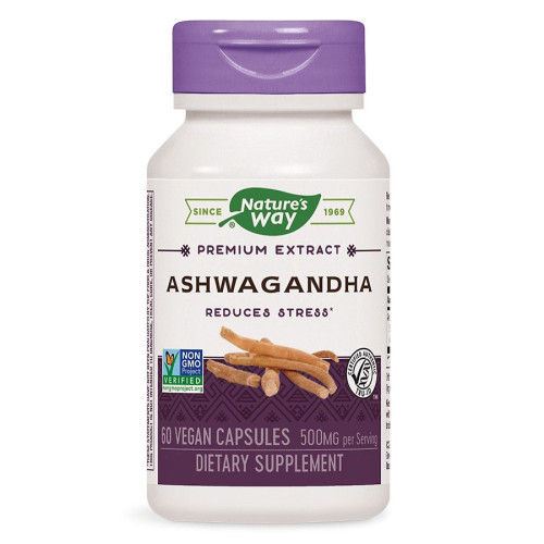 Nature's Way Ashwagandha Ashwagandha for High Immunity During Severe Stress and Fatigue 500 mg 60 Capsules