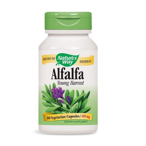 Nature's Way Alfalfa Leaves for a Healthy Stomach and Fast Metabolism 405 mg 100 Capsules
