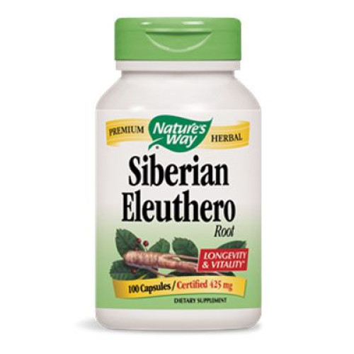 Nature's Way Siberian Eleuthero Root for Circulation and Memory 410 mg 100 Capsules