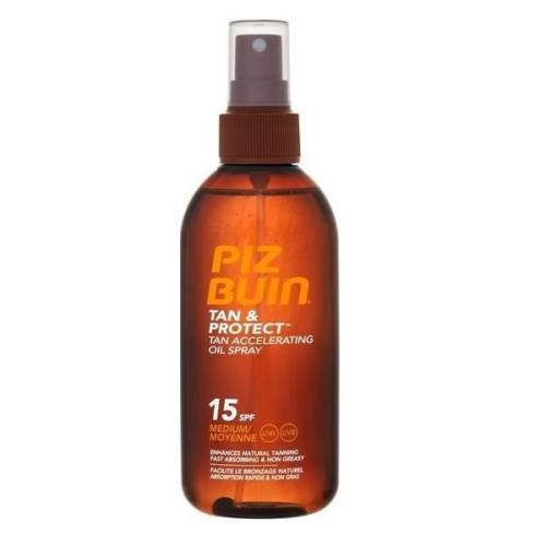 Piz Buin Tan and Protect Protective Sun Protection Spray Oil for the Whole Body SPF 15+ 5.07 fl oz (150 ml)