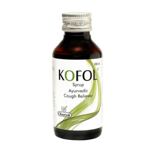 Charak Kofol Herbal Syrup Without Sugar for Infections and Viruses Relieving Breathing 3.38 fl oz (100 ml)
