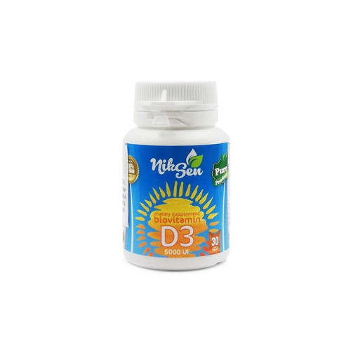 Niksen Vitamin D3 5000 i.u. for a Healthy Heart Bones and High Immunity 30 Tablets