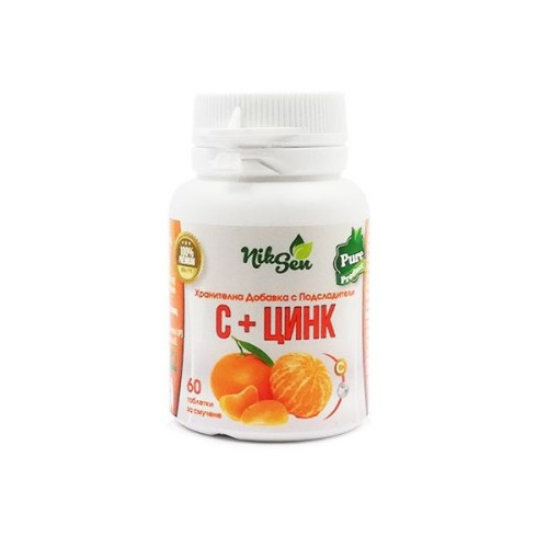 Niksen Vitamin C + Zinc Strong Antioxidant and Immune Protection 60 Lozenges