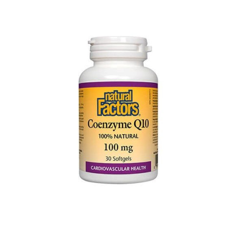 Natural Factors Coenzyme Q10 Heart Problems Powerful Antioxidant 100 mg 30 Capsules