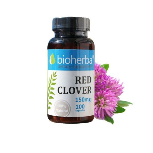 Bioherba Red Clover for Hot Flashes and Discomfort 150 mg 100 Capsules