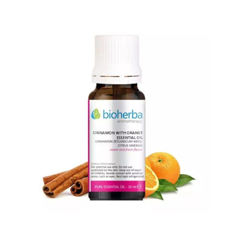 Bioherba Cinnamon and Orange Essential Oil for an Invigorating Effect and Good Mood 0.34 fl oz (10 ml)