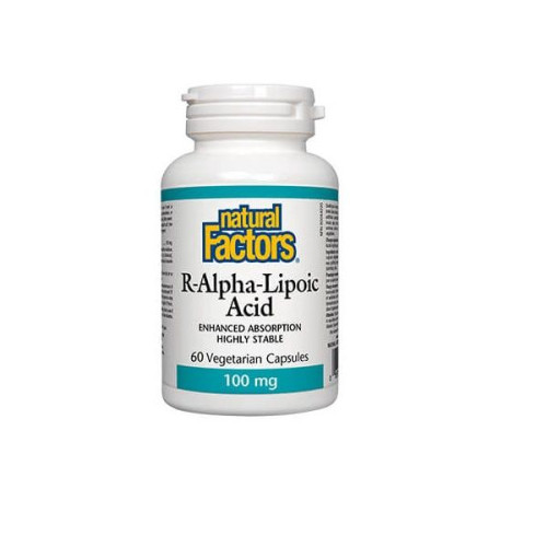 Natural Factors R-Alpha-Lipoic Acid Capsules to Help Diabetics Maintain a Healthy Body 60 Capsules