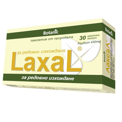 Botanic Laxal for Constipation Bloating and Discomfort 430 mg 30 Capsules