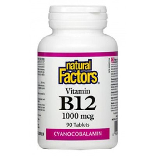 Natural Factors Vitamin B12 for Tone and Energy Before Competition 90 Tablets