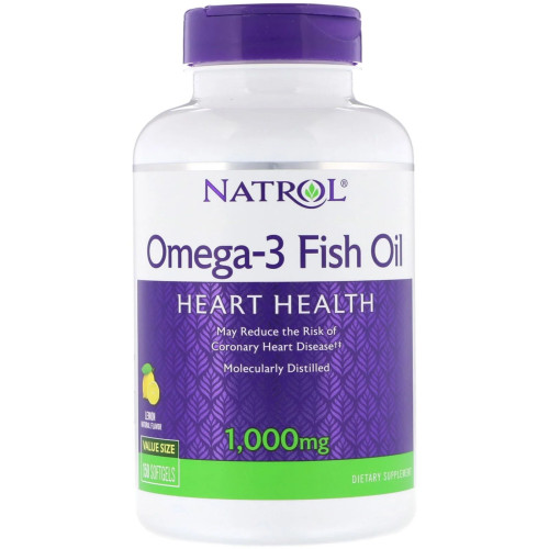 Natrol Omega-3 Fish Oil for Optimal Health and Immunity 1000 mg 150 Capsules