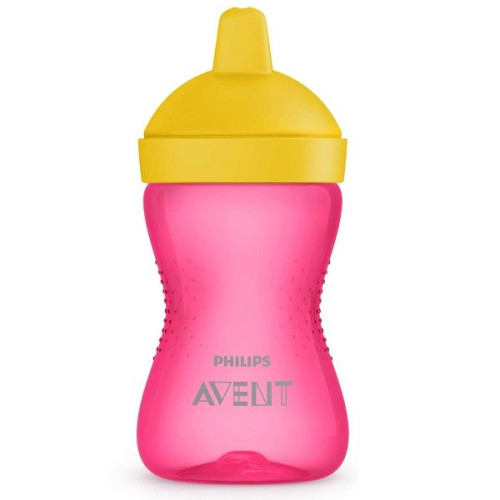 Philips Avent My Grippy Pink Cup with Hard Spout and Valve for Children 18+ Months 10.14 fl oz (300 ml)