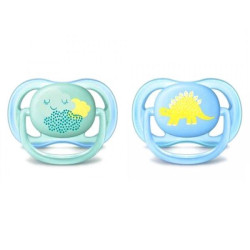 Philips Avent Ultra Air Silicone Pacifier 0-6 Months for Boys Blue-Green 2 pcs
