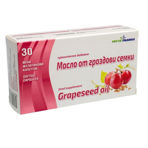 Phytopharma Grape Seed Oil for Optimal Health 250 mg 60 Capsules