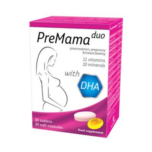 Premama Duo Rich Formula of Vitamins and Minerals for Pregnant Women 30 Tablets + 30 Capsules