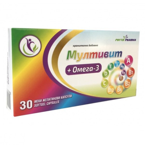 Phytopharma MultiVitamin And Omega for Strength Health and Immunity 3 30 Capsules