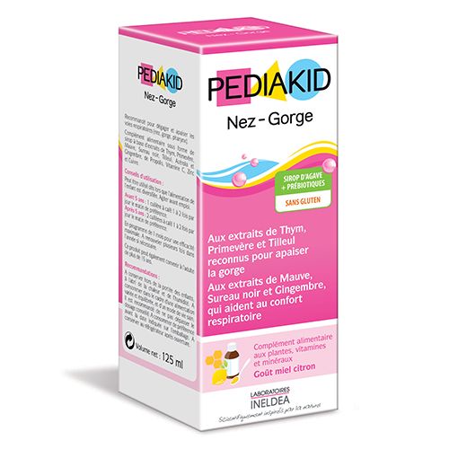 Pediakid Syrup for Children for Nasal Congestion and Sore Throat 4.23 fl oz (125 ml)