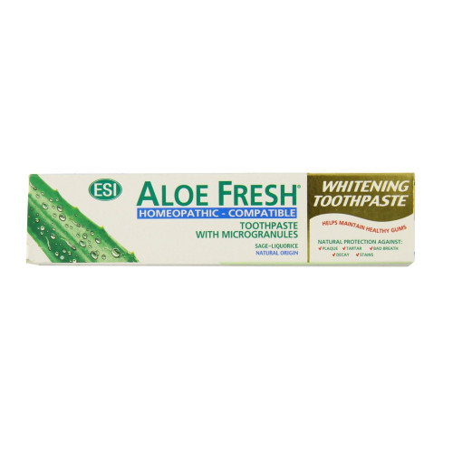 Esi Aloe Fresh Whitening Toothpaste for Irritation with Microgranules Homeopathic 3.38 fl oz (100 ml)