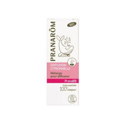 Pranarom Prana BB Organic Diffuser Solution for Babies to Repel Mosquitoes 0.34 fl oz (10 ml)