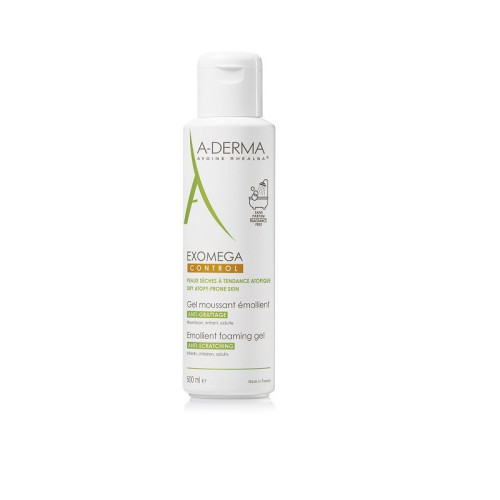 A-Derma Exomega Control Foaming Gel for Atopic Skin for Face and Body 16.91 fl oz (500 ml)