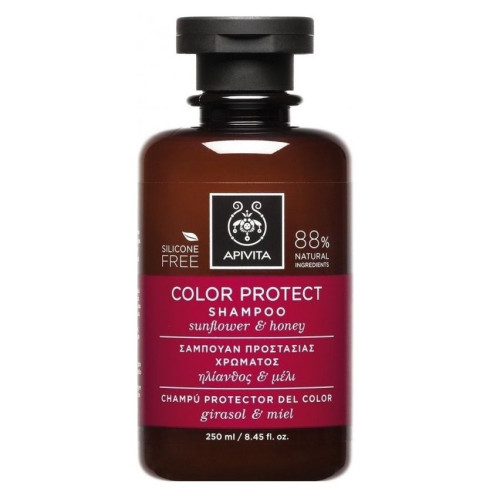 Apivita Color Protect Shampoo Shampoo for Colored Hair with Sunflower and Honey 8.45 fl oz (250 ml)
