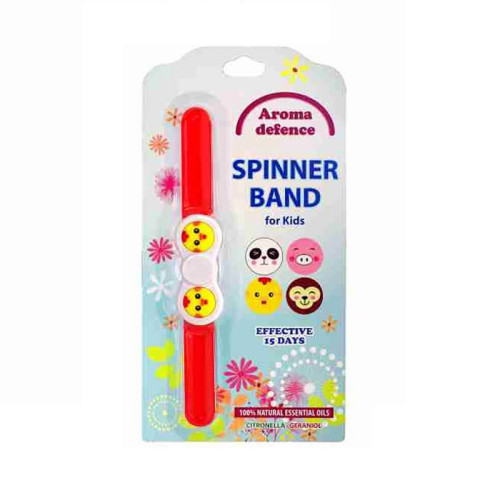 Aroma Defence Repellents Spinner Bracelet for Children with Citronella and Geraniol Scent