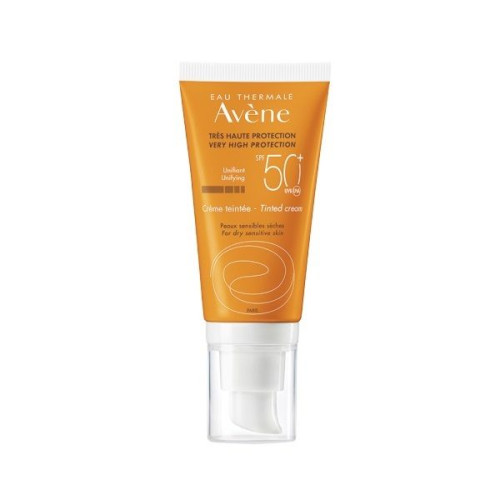 Avene Tinted Face Cream for Sensitive Skin and Face SPF 50+ 1.69 fl oz (50 ml)
