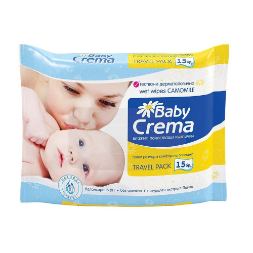 Baby Crema Baby Wipes with Chamomile Extract 15 pcs
