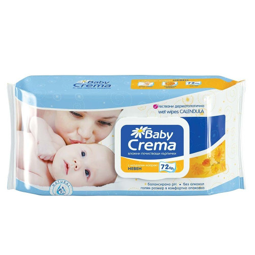 Baby Crema Wet Wipes with Calendula Extract 72 pcs