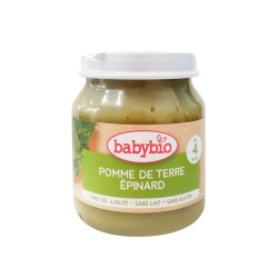 Babybio Organic Vegetable Puree with Potatoes and Spinach for Children 4+ Months 4.59 oz (130 g)