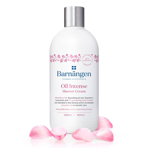 Barnangen Oil Intense Shower Cream with Wild Rose Oil for Very Dry Skin 13.53 fl oz (400 ml)