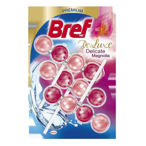 Bref De Luxe WC Delicate Magnolia Solid Toilet Block 1.76 oz (50 g) 3 pcs
