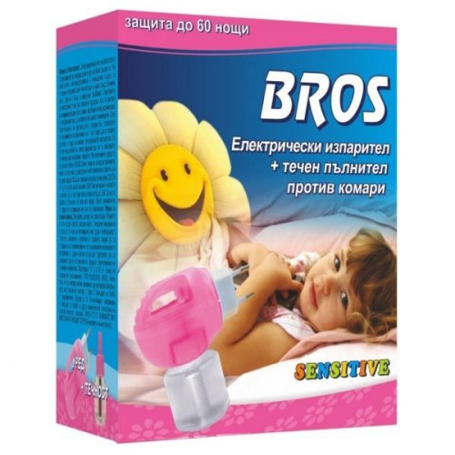 Bros Sensitive Electric Vaporizer + Liquid Refill for Mosquitoes