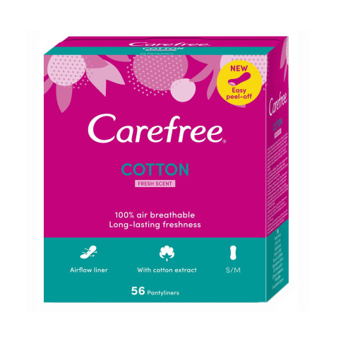 Carefree Normal Fresh Scent Women's Daily Pads 56 pcs