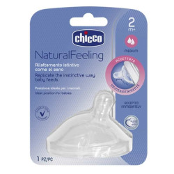 Chicco Natural Feeling Silicone Pacifier with Medium Flow for 2+ Months