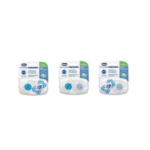 Chicco Physioforma Light Silicone Pacifier Blue for Children from 6 to 16 Months 2 pcs - 0362