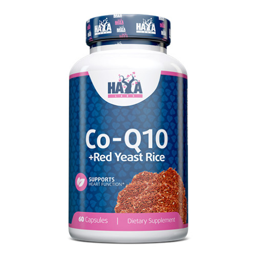 Haya Labs CO-Q10 60mg & Red Yeast Rice 500 mg 60 Capsules