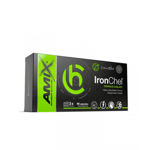 Amix Chelazone Ironchel Iron Ferrous / Bisglycinate Chelate 90 Vcaps