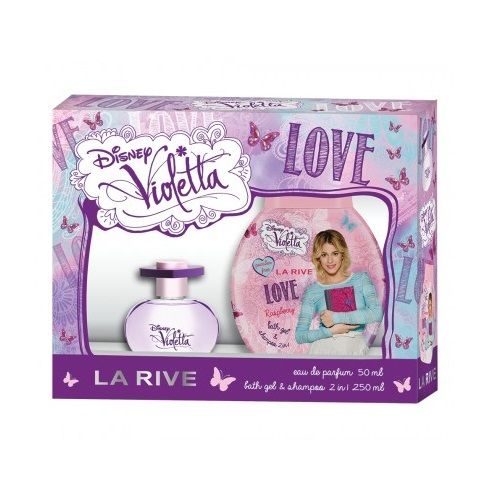 La Rive Disney Violetta Love Children's Promo Set for Girls Perfume and 2 in 1 Shower Gel and Shampoo