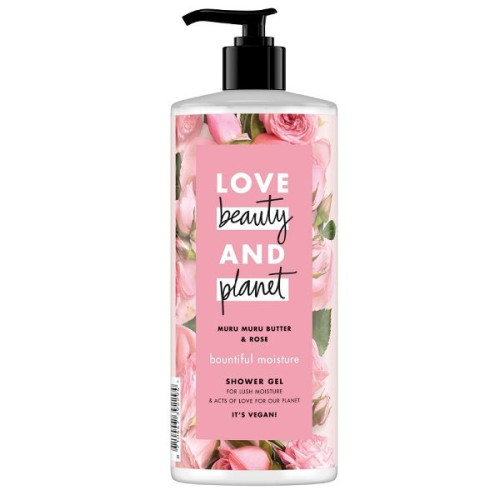 Love Beauty and Planet Muru and Rose Hydrating Shower Gel for Dry Skin 16.91 fl oz (500 ml)