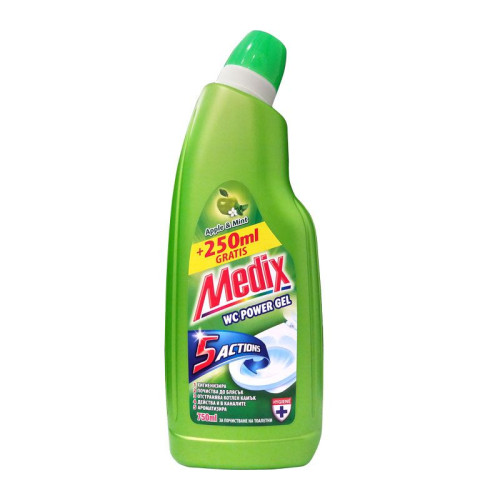 Medix WC Power Gel Apple and Mint Toilet Cleaner 25.36 fl oz (750 ml)