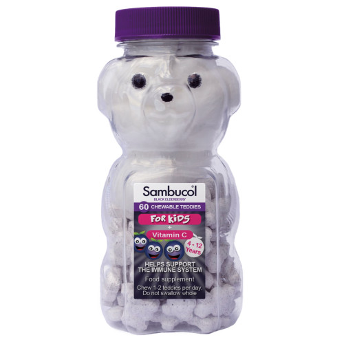 Sambucol Chewable Gummies for Children with Colds and Flu 60 pcs