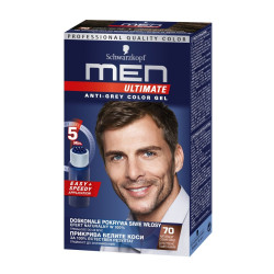 Schwarzkopf Men Ultimate Hair Dye Gel for Men with Applicator Color 70 Natural Dark Brown