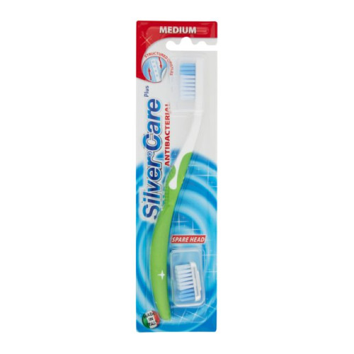 Silver Care Antibacterial Toothbrush with Antibacterial Properties Medium 1 pc