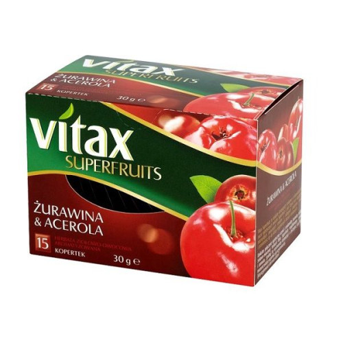 Vitax Superfruits Fruit Tea with Cranberry and Acerola 0.05 oz (1.5 g) 15 Filter Bags