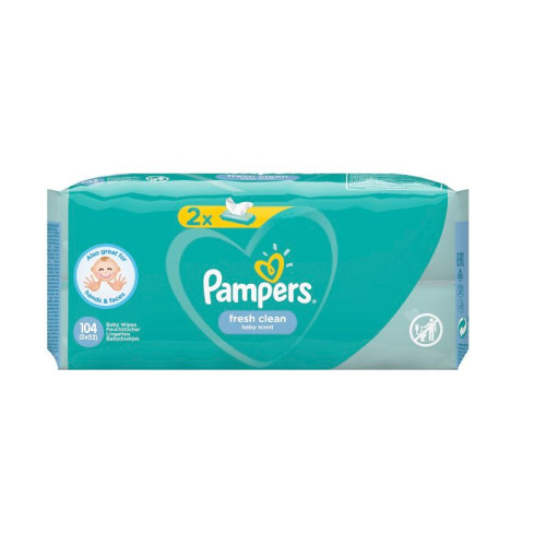 Pampers Fresh Clean Promo Set Refreshing Wet Wipes for Babies 2 x 52 pcs