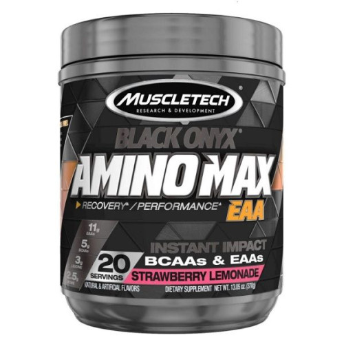 Muscletech Amino Max Eaa Amino and BCAA Formula with Strawberry Lemonade Flavor 13.05 oz (370 g)