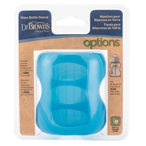 Dr. Brown's Silicone Protector for 5.07 fl oz (150 ml) Glass Bottle Blue 1 pc - AC085