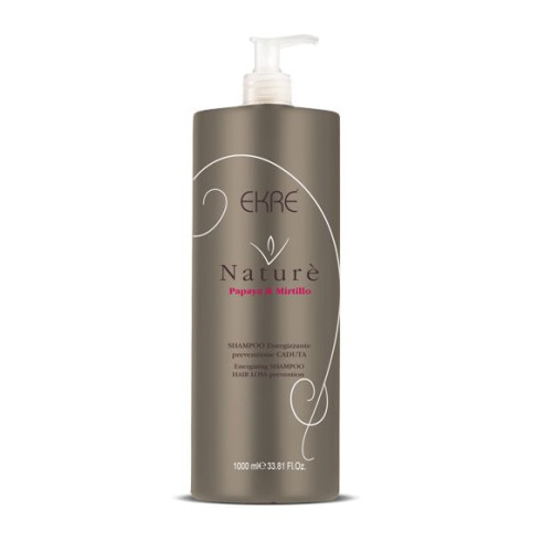 Ekre Nature Papaya and Mirtillo Anti-Hair Loss Shampoo with Papaya Extract 33.81 fl oz (1000 ml)