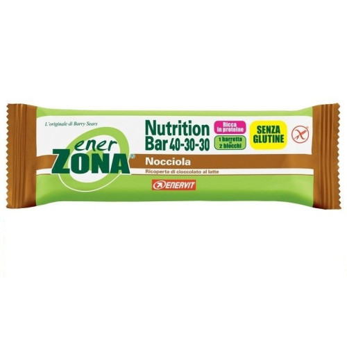 Enerzona Nutrition Bar 40-30-30 Hazelnut Diet Bar with Hazelnut Flavor 1.69 oz (48 g)