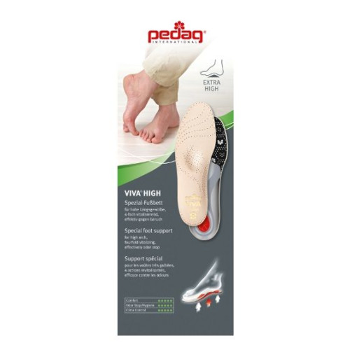 Pedag Viva High Orthopedic Leather Insoles for High Longitudinal Arch 41 2 pcs